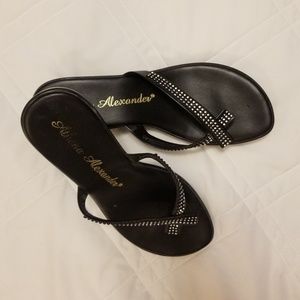 Athena Alexander Jeweled Wedge Sandal